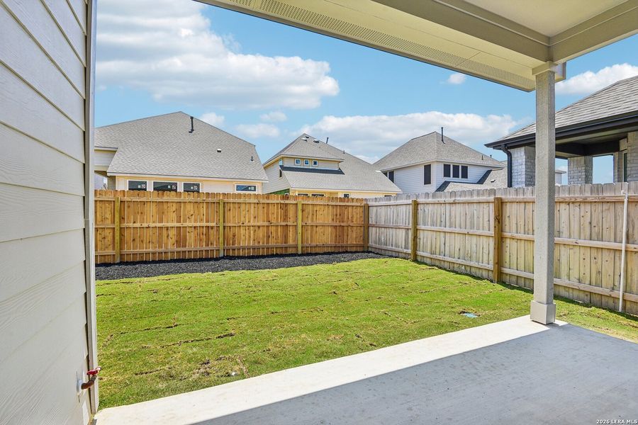 Exterior details and patio area of a home in Legacy at Lake Dunlap, New Braunfels (Image 4).