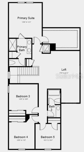 2D floor plan layout of this home in Marion Creek, Haines City, FL (Image 3).