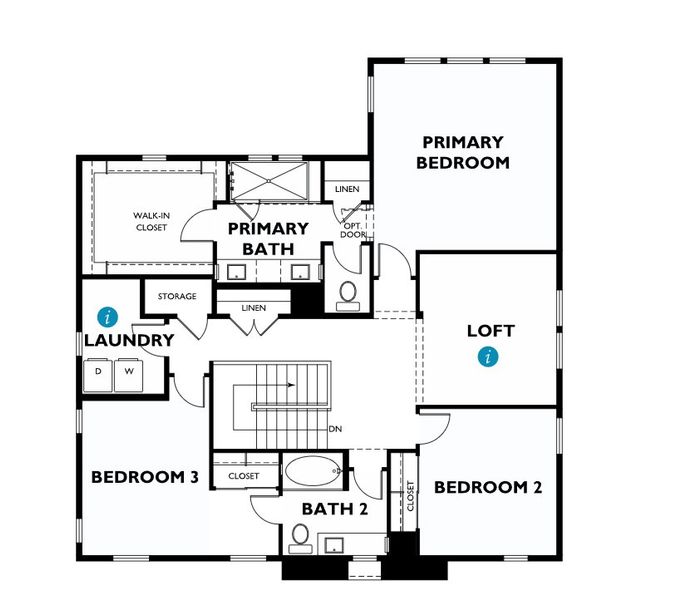 2D floor plan layout of this home in Ascent at Legacy Place, Peoria, AZ (Image 5).