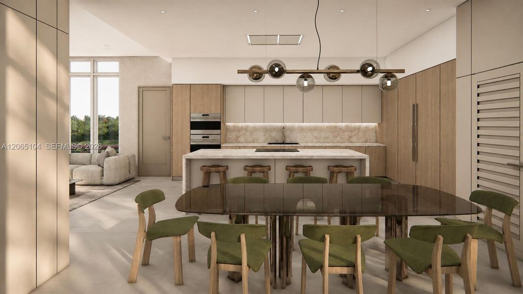 Furnished interior view inside a new home in , Coral Gables (Image 25).