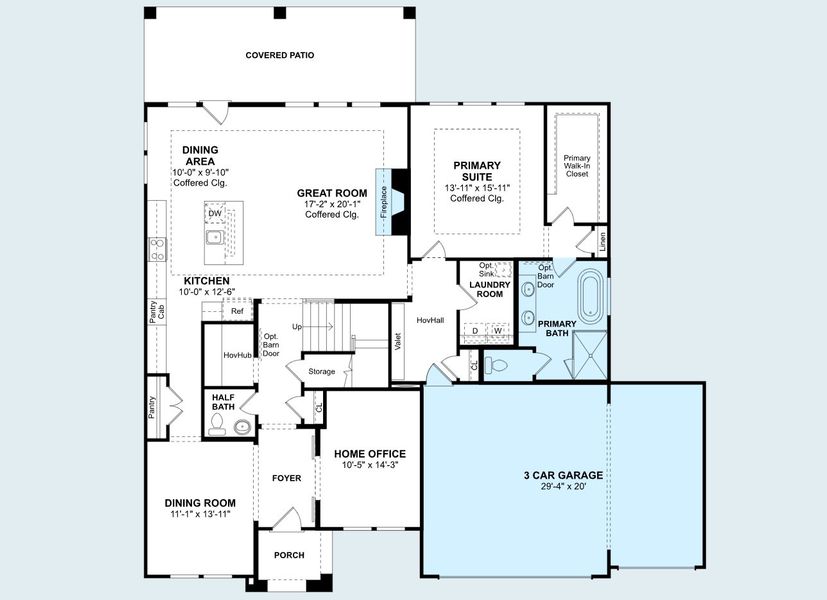 2D floor plan layout of this home in Lincoln Pointe, Van Alstyne, TX (Image 5). 2D floor plan layout of this home in Lincoln Pointe, Van Alstyne, TX (Image 5).