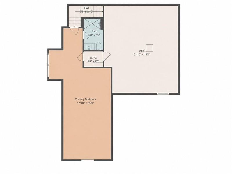2D floor plan layout of this home in , Fairmount, GA (Image 6).