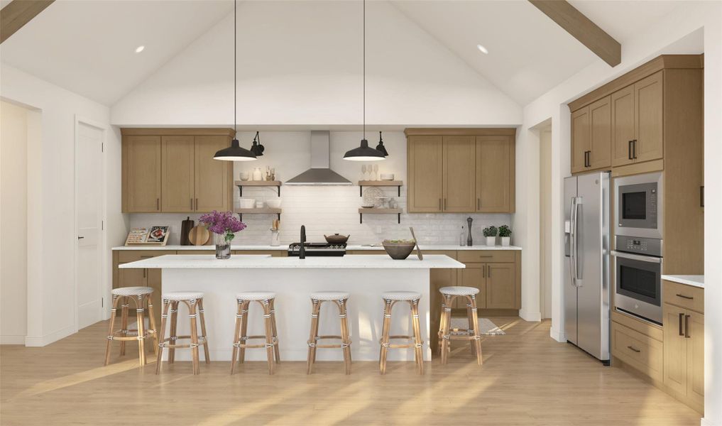 Gourmet island kitchen (*Artist rendering used for illustration purposes only.)