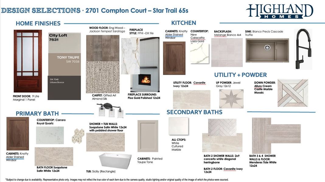 Sample of building materials used in homes in Star Trail, Prosper (Image 35).