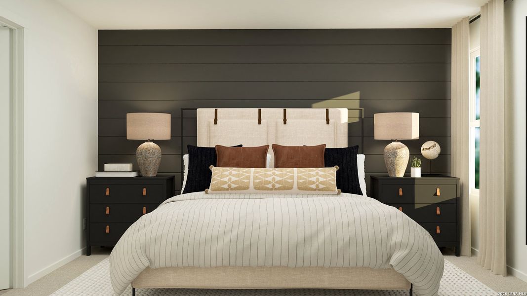 Furnished interior view inside a new home in , Converse (Image 13).
