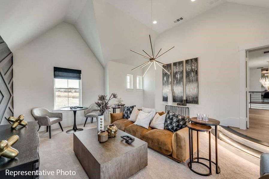 Furnished interior view inside a new home in Park Place, Prosper (Image 6).