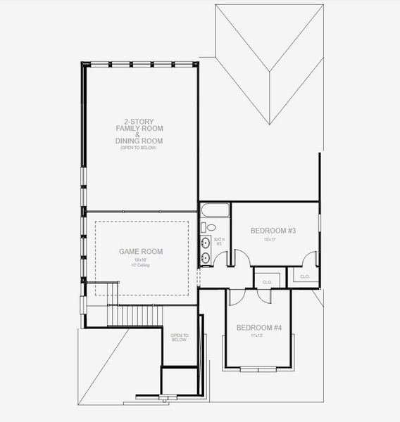 2D floor plan layout for the 2694W by Perry Homes in Bridgeland Central 50', Cypress, TX (Image 5). 2D floor plan layout for the 2694W by Perry Homes in Bridgeland Central 50', Cypress, TX (Image 5).