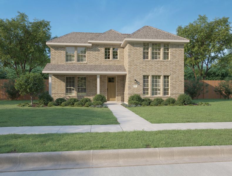 Representative exterior photo of a completed home built from the Robin by Centre Living Homes in Dove Hollow, Waxahachie, TX (Image 7). Representative exterior photo of a completed home built from the Robin by Centre Living Homes in Dove Hollow, Waxahachie, TX (Image 7).