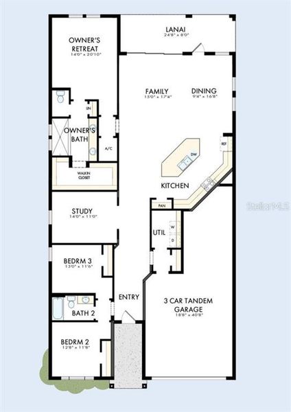 2D floor plan layout of this home in Southwind – Classic Series, Plant City, FL (Image 2). 2D floor plan layout of this home in Southwind – Classic Series, Plant City, FL (Image 2).