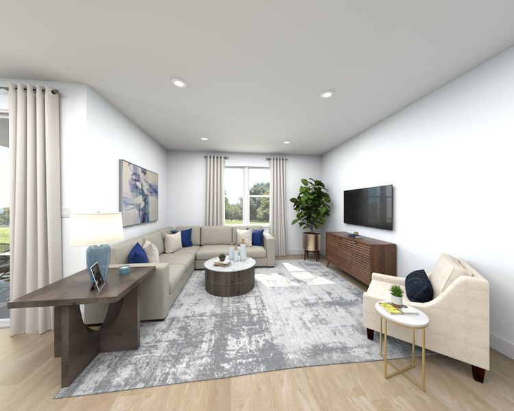 Rendering of the Corsica Living Room
