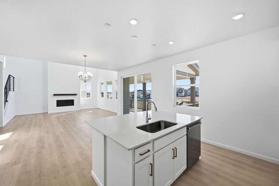 Furnished interior view inside a new home in Macanta, Castle Rock (Image 4).