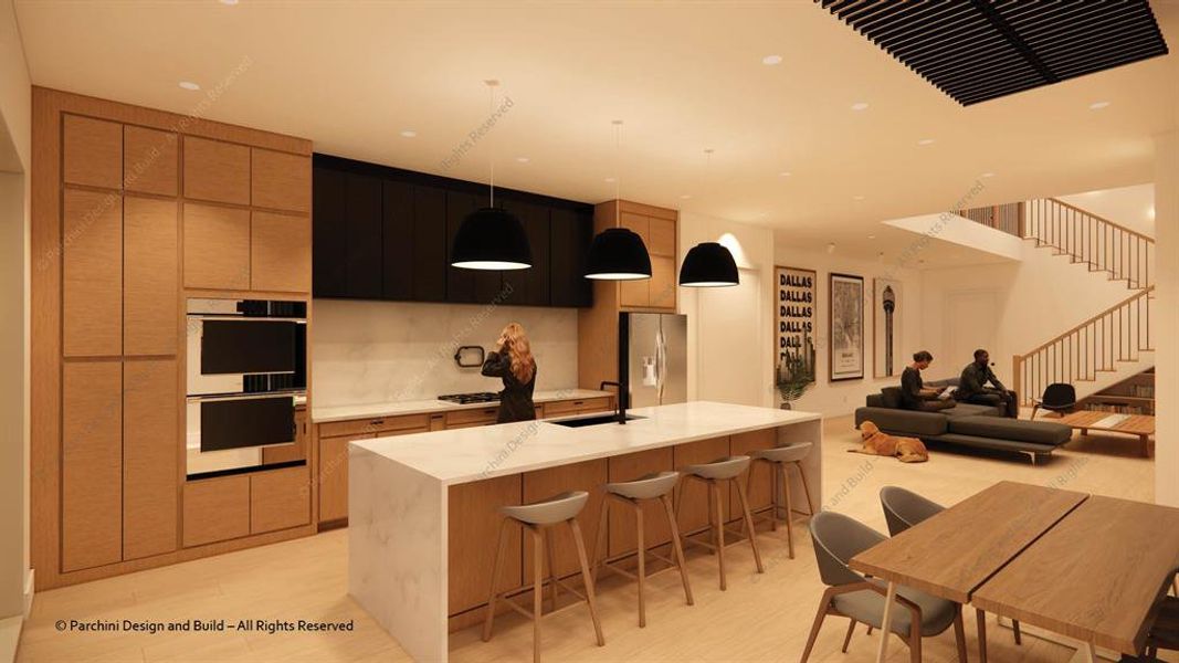 Furnished interior view inside a new home in , Dallas (Image 6).