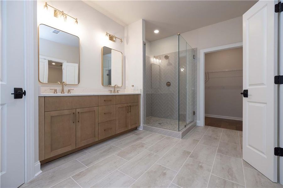 Furnished interior view inside a new home in Ward's Crossing Townhomes, Johns Creek (Image 11).