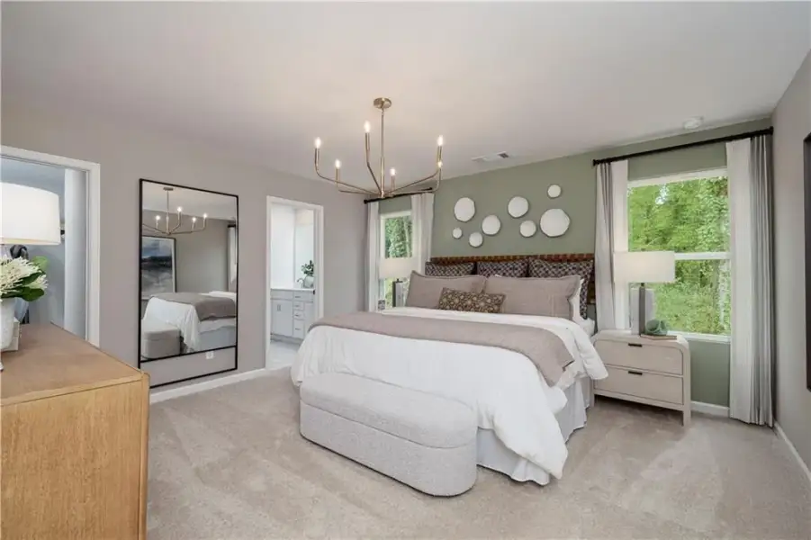 Furnished interior view inside a new home in Croftside Single Family Homes, Powder Springs (Image 11). Furnished interior view inside a new home in Croftside Single Family Homes, Powder Springs (Image 11).