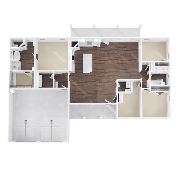2D floor plan layout for the Harrison by Foundation Home Builders LLC in Old Hickory Crossing, Mocksville, NC (Image 2). 2D floor plan layout for the Harrison by Foundation Home Builders LLC in Old Hickory Crossing, Mocksville, NC (Image 2).