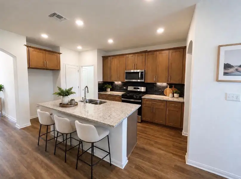 Furnished interior view inside a new home in Wellspring, Round Rock (Image 4).