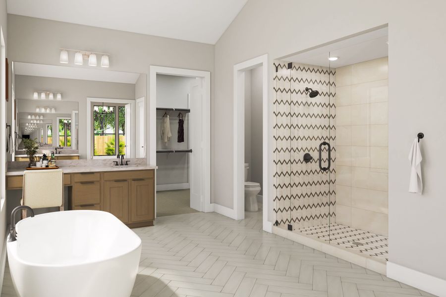 Representative furnished interior of a home built from the Lisbon by Tri Pointe Homes in Legacy Grove, Montgomery (Image 15).