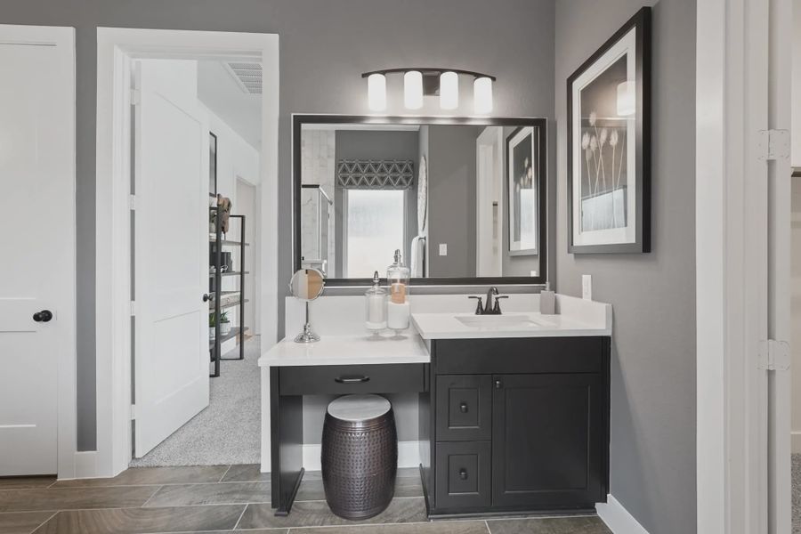 Representative furnished interior of a home built from the Oxford by Chesmar Homes in Attwater 55s, Waller (Image 12).