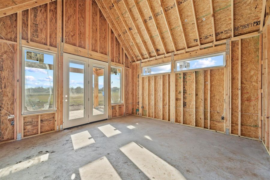 The primary bedroom boasts a stunning vaulted ceiling, a stylish feature wall and a private patio - perfect for enjoying your mornings, evenings or both! The primary bedroom boasts a stunning vaulted ceiling, a stylish feature wall and a private patio - perfect for enjoying your mornings, evenings or both!