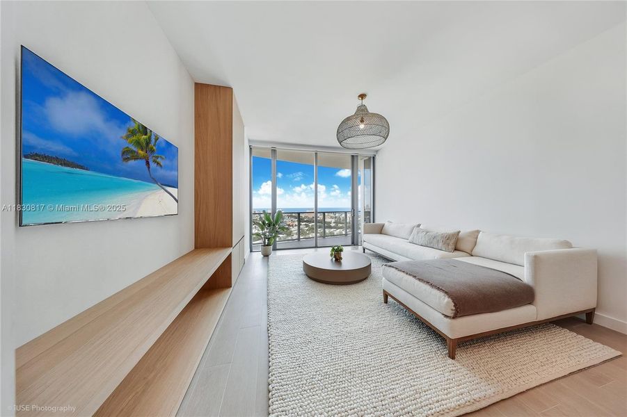 Furnished interior view inside a new home in Five Park, Miami Beach (Image 10). Furnished interior view inside a new home in Five Park, Miami Beach (Image 10).