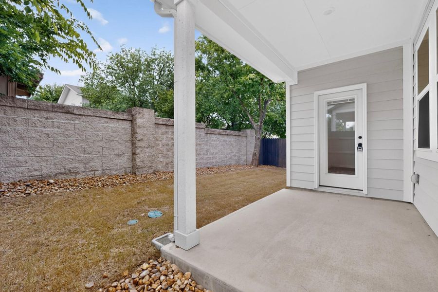 Exterior details and patio area of a home in , Pflugerville (Image 21).