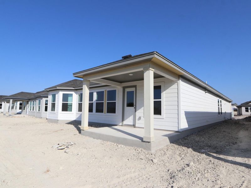 Exterior details and patio area of a home in Marble Creek Crossing, Austin (Image 2). Exterior details and patio area of a home in Marble Creek Crossing, Austin (Image 2).