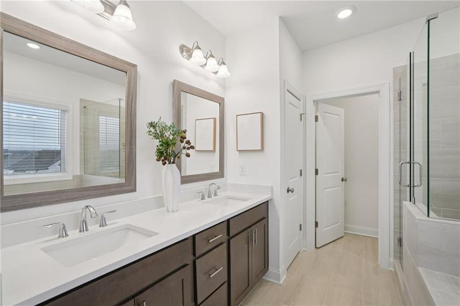 Furnished interior view inside a new home in Palisades Townhomes, Cumming (Image 25).