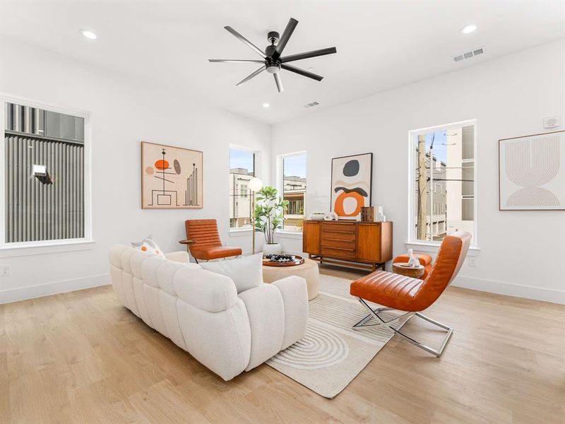 Furnished interior view inside a new home in , Dallas (Image 11).