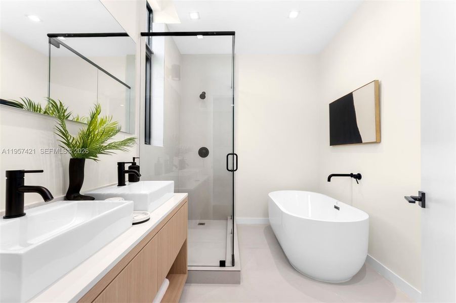 Furnished interior view inside a new home in , Miami (Image 12).