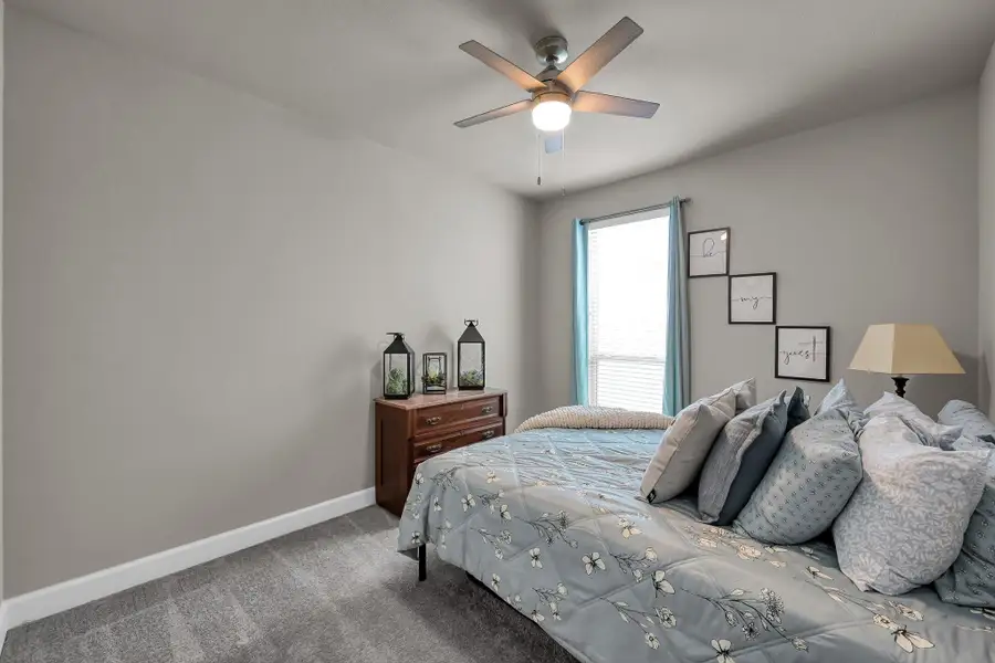 Furnished interior view inside a new home in Grand Central Park 45', Conroe (Image 3).