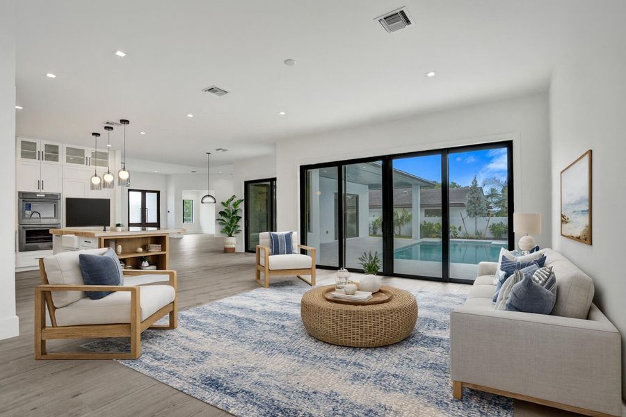 Furnished interior view inside a new home in , Lighthouse Point (Image 16).