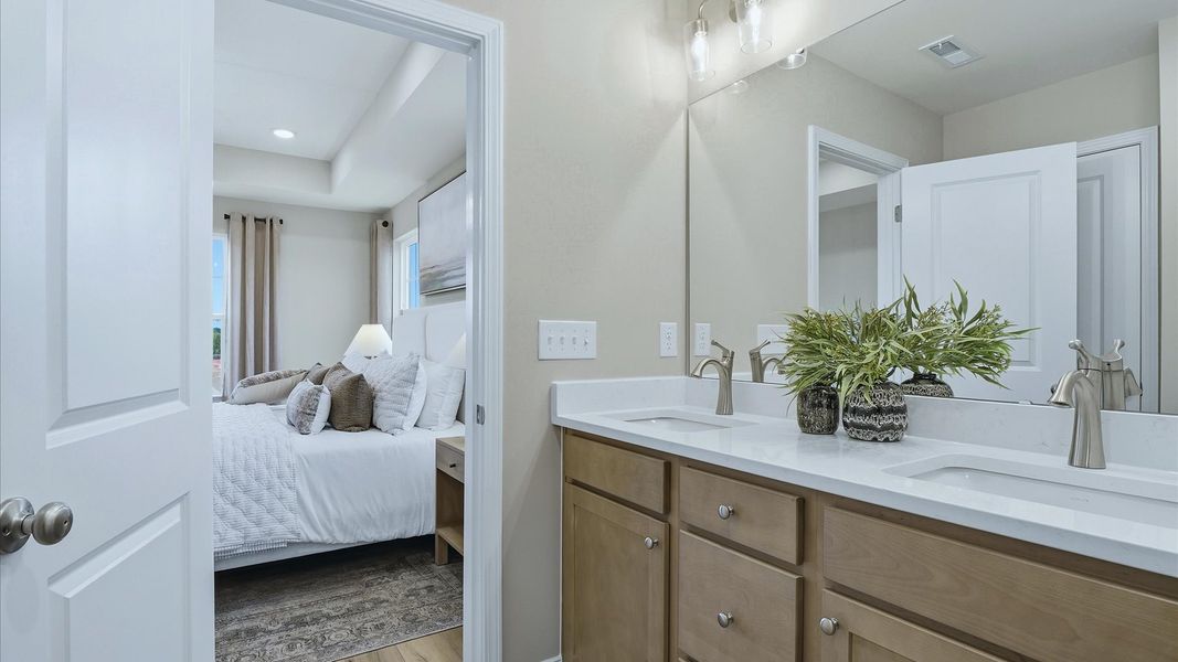 Representative furnished interior of a home built from the Winchester by DRB Homes in Mason Grove, Franklinton (Image 41).