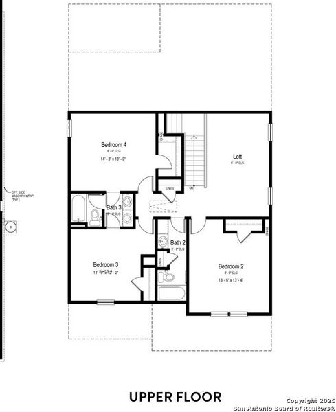 2D floor plan layout of this home in Weston Oaks, San Antonio, TX (Image 3).