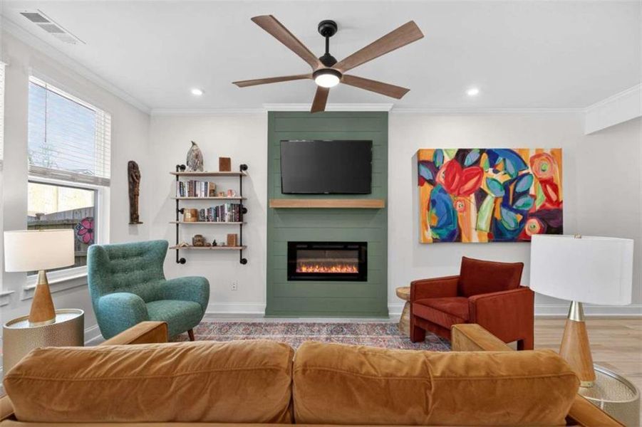 Furnished interior view inside a new home in The Village at Towne Lake, Woodstock (Image 28).