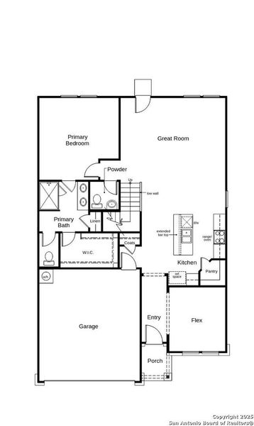 2D floor plan layout of this home in Knox Ridge, Converse, TX (Image 4).
