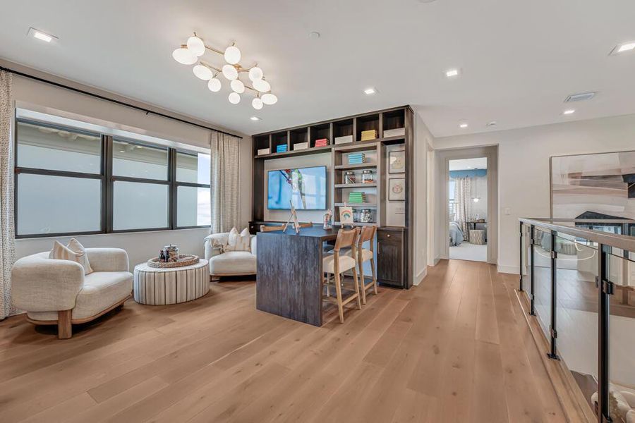 Furnished interior view inside a new home in Apex at Avenir, Palm Beach Gardens (Image 79).