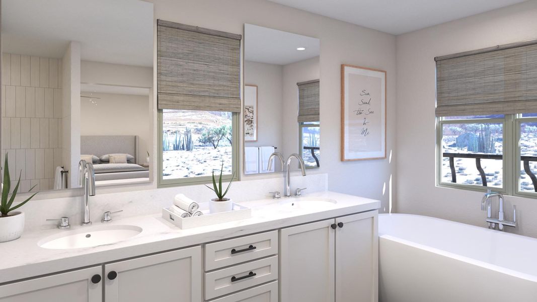 Representative furnished interior of a home built from the Millennial by Risewell Homes in Solvida at Estrella, Goodyear (Image 7).