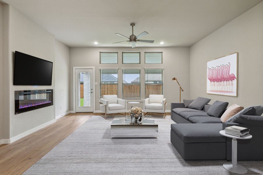 Living Room in the Daltrey home plan by Trophy Signature Homes – REPRESENTATIVE PHOTO