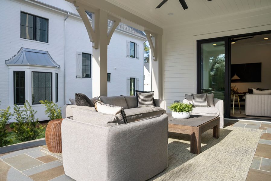 Representative exterior details of a home built from the Grace by Homes by Dickerson in The Founding at Blue Ridge, Raleigh (Image 6).