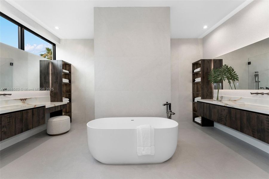 Furnished interior view inside a new home in , Miami (Image 43).