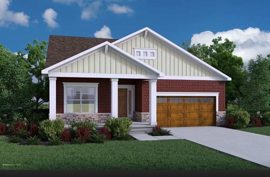 Representative exterior photo of a completed home built from the The Belmont by Forbes Capretto Homes in Fieldstream Estates, Lancaster, NY (Image 17).