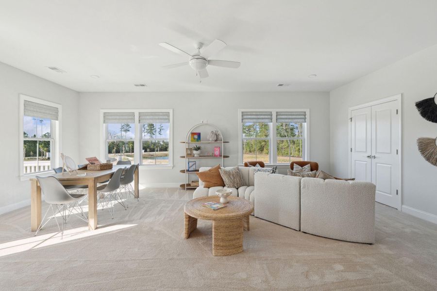Furnished interior view inside a new home in Tidewater at Lakes of Cane Bay, Summerville (Image 13).