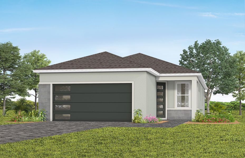 Representative exterior photo of a completed home built from the Contour by Del Webb in Del Webb Lakehaven, Clermont, FL (Image 8). Representative exterior photo of a completed home built from the Contour by Del Webb in Del Webb Lakehaven, Clermont, FL (Image 8).