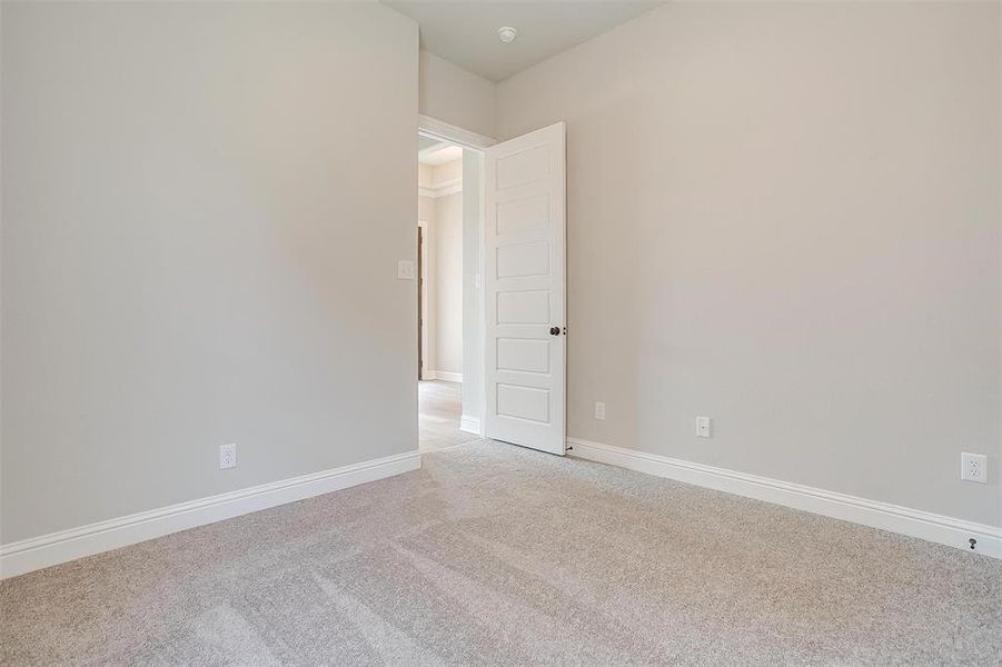 View of carpeted spare room