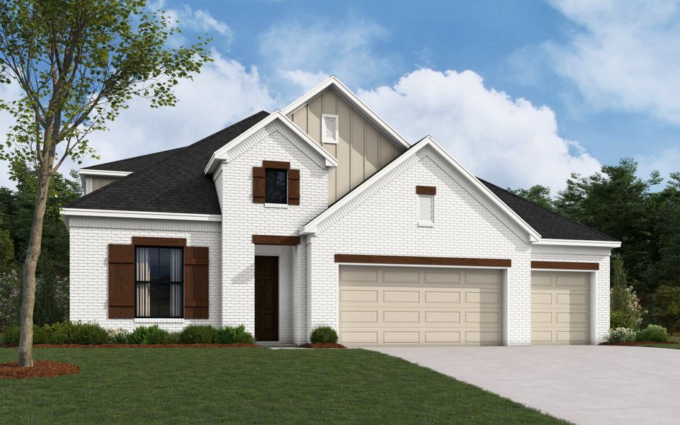 Representative exterior photo of a completed home built from the The Freeport II by William Ryan Homes in Aster Park, McKinney, TX (Image 3).