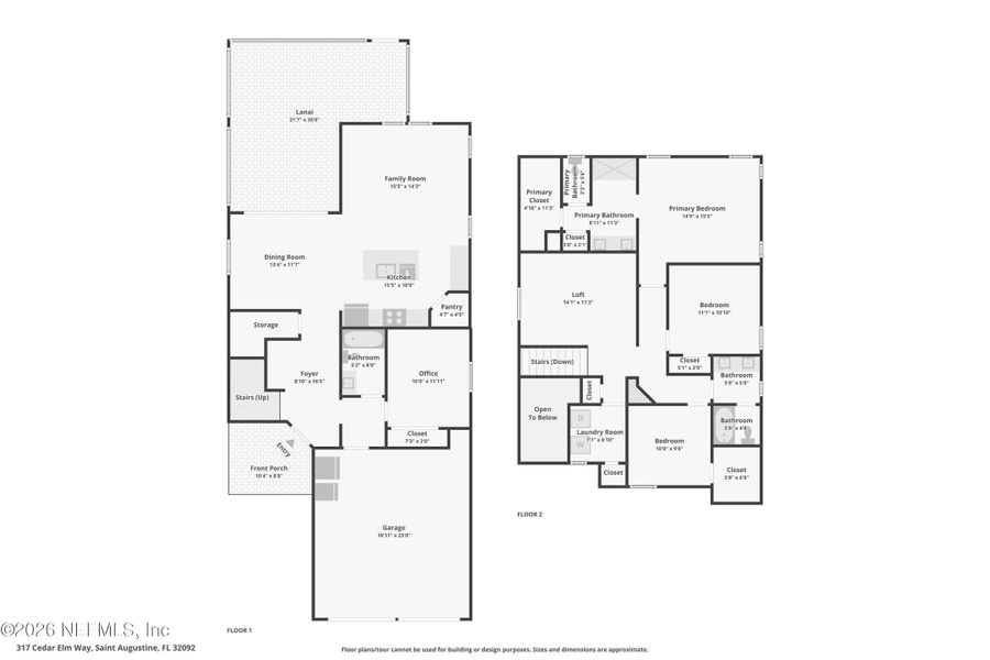2D floor plan layout of this home in , St. Augustine, FL (Image 7).