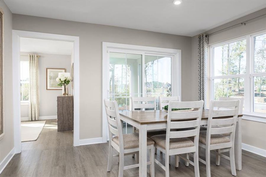 Representative furnished interior of a home built from the Nassau Cove Quick Move-In by Ryan Homes in Cobblestone at East Argent, Hardeeville (Image 7).
