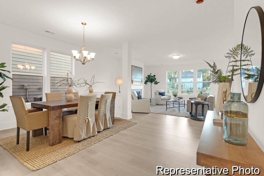 Furnished interior view inside a new home in Homecoming, Ravenel (Image 12).