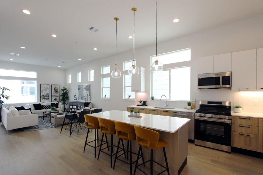 Furnished interior view inside a new home in Yale Terrace, Houston (Image 35). Furnished interior view inside a new home in Yale Terrace, Houston (Image 35).