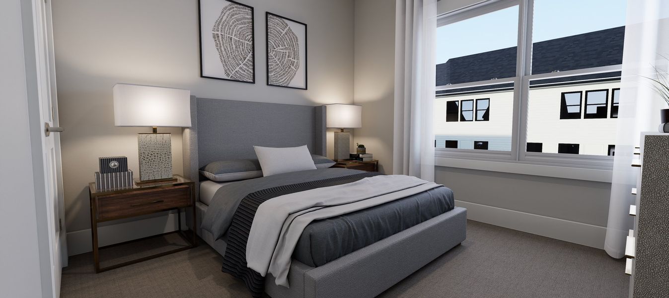 Representative furnished interior of a home built from the Cora - Midtown Collection by Baker Residential in Atwater Station - Midtown Collection, Fuquay Varina (Image 16).